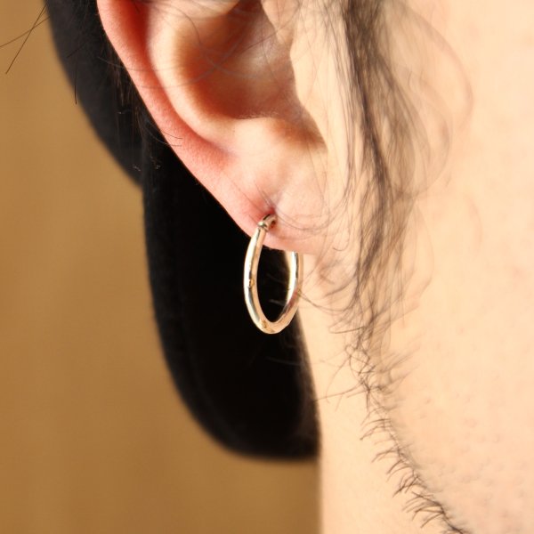 Hoop Pierce w/gold (L) - VIVIFY STORE