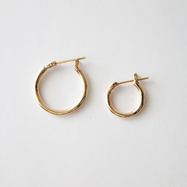 k18Gold Hammered Hoop Pierce(S) - VIVIFY STORE