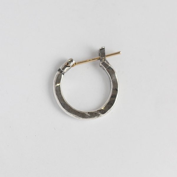 k18goldpost Hammered Hoop Pierce(S) - VIVIFY STORE