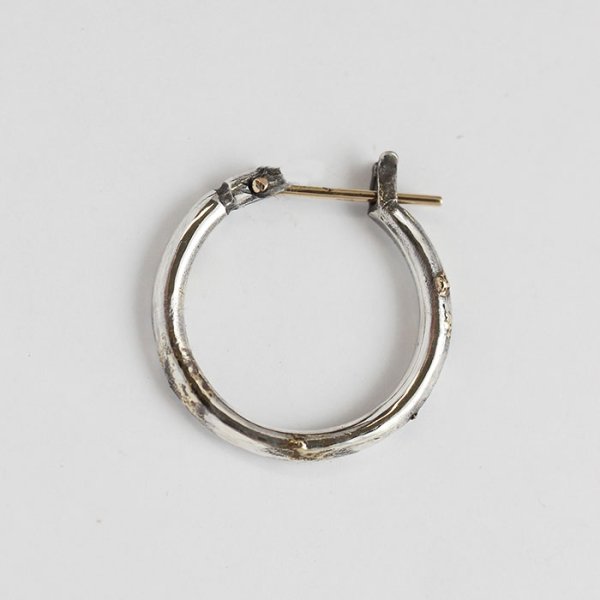 K18goldpost Hoop Pierce w/gold (L) - VIVIFY STORE