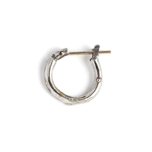 【12/24迄にお届け可】K18goldpost Hoop Pierce(S) w/gold - VIVIFY STORE