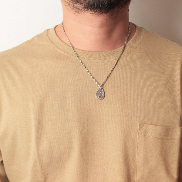 Texture TeardropPlate PendantHead/k18gold Logo - VIVIFY STORE