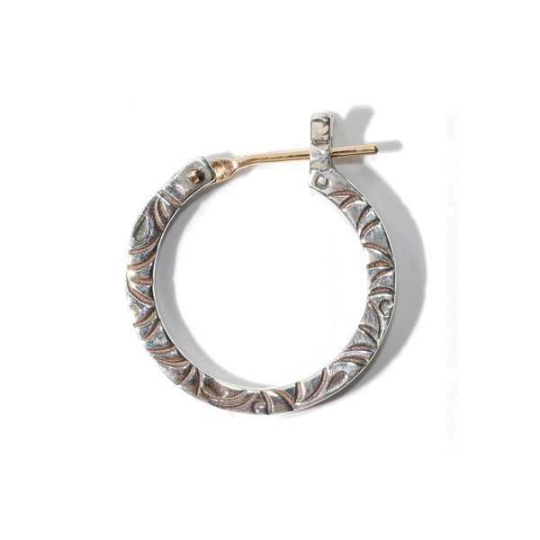 K18goldpost SideArabesque Hoop Pierce (L) - VIVIFY STORE