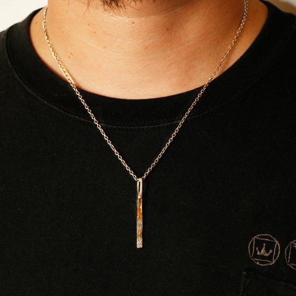 Gold Patch Bar Necklace（Arabesque） - VIVIFY STORE