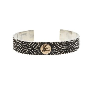 Flow Texture Bangle with Gold Claw Mark