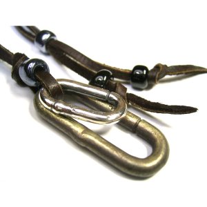 【12/24迄にお届け可】Refined Chain Parts Leather Necklace