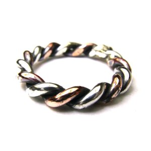 【12/24までにお届け可】Twist Ring(copper x silver)