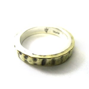 【12/24までにお届け可】2tone Ring(brass,narrow)