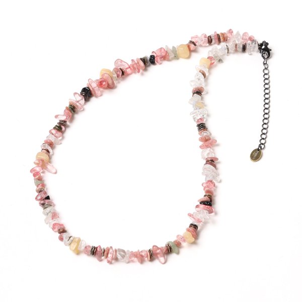 Pebble ＆ Metal Chip's Beads Cord - VIVIFY STORE