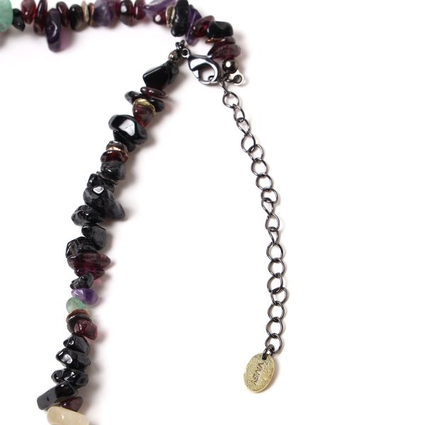 Pebble ＆ Metal Chip's Beads Cord - VIVIFY STORE