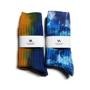 【2/14迄に到着希望の場合は要相談】VA/Hand dyed socks/2 pair set