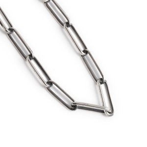 Rectangle Chain Necklace Long