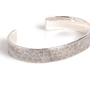 Back Hallmarks Bangle/ Hammered finish /10mm