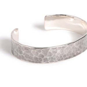 Back Hallmarks Bangle/ Hammered finish /12mm