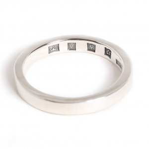 Back Hallmarks Ring/Plain/Narrow