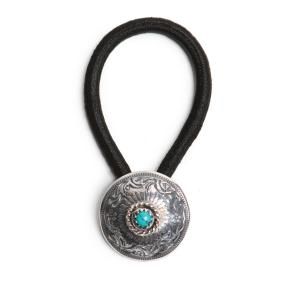 Phoenix 50 Sen Coin Concho with Stone