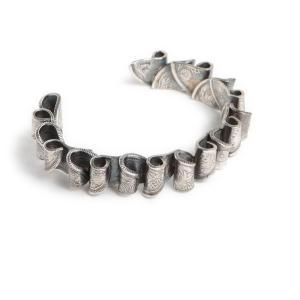 50 Sen Coins Half-Coin Wave Bangle 