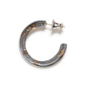 K18gold post 50 Sen Coin Giza Edge Line Pierce(L) w/gold