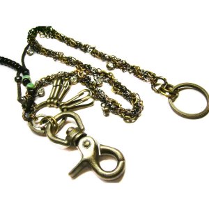Braiding brass Chain Wallet Chain