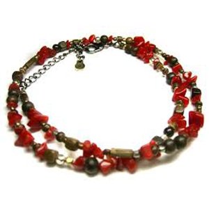 Short Varied Beads Cord(Red)