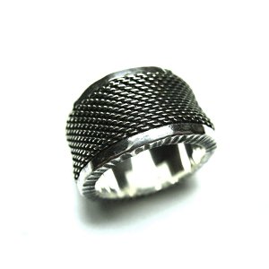 Mesh Chain Setting Ring(wide)