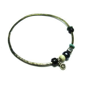 Hammered Ring-like bangle(brass)