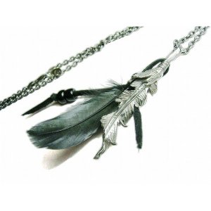 Broken Crow Feather Necklace
