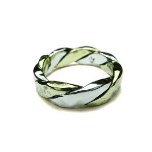 Twist & Press Ring(Silver x Brass)