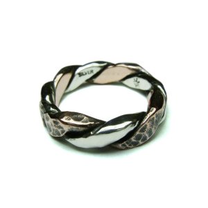 Twist & Press Ring(Silver x Copper)
