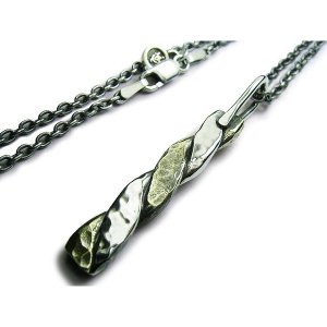 Twist & Press Necklace(Silver x Brass)