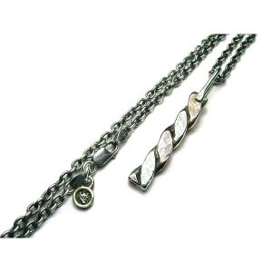 Twist & Press Necklace(Silver x Copper)