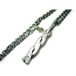 Twist & Press Necklace(Silver x Silver)