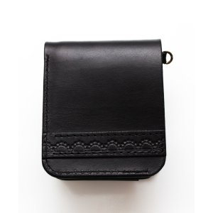Pressed pattern Double fold wallet