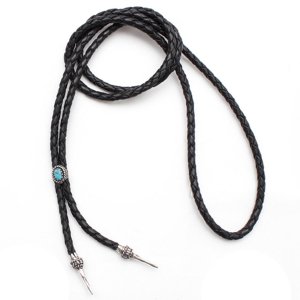 Old Native Style Stone Setting Loop Tie