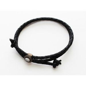 【12/24までにお届け可】Old Native Style Stone Setting Round Braid Braceletマグネサイト