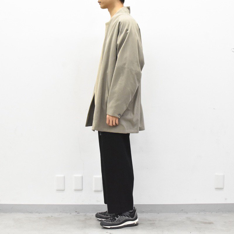 YANTOR / Wash Wool Fall Jacket - BEIGE - CRACKFLOOR WEBSHOP