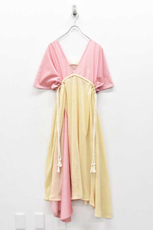 YUKI SHIMANE / Summer Knit tied dress - PINK
