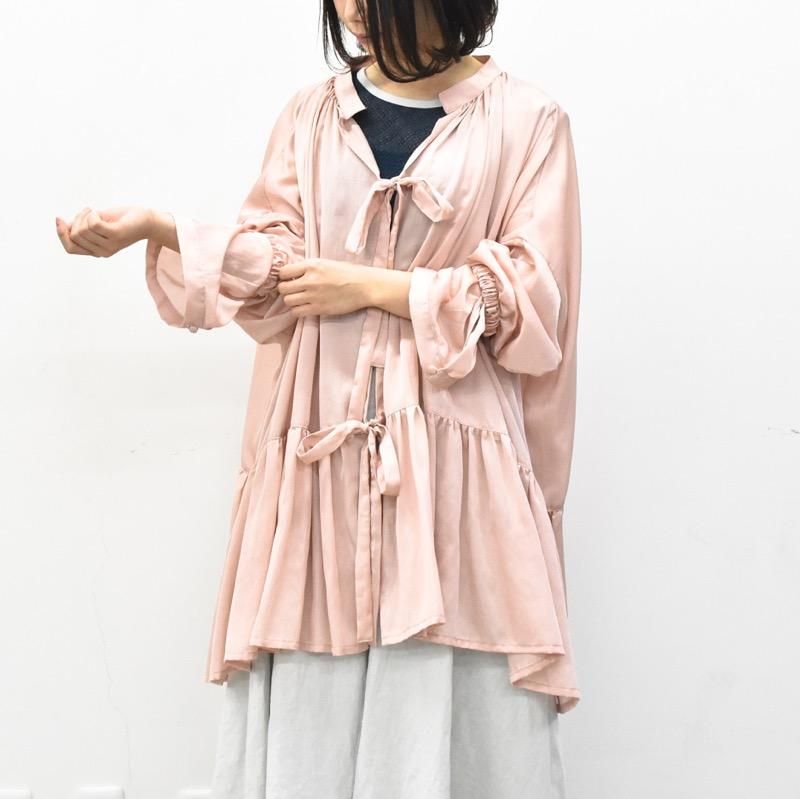 YUKI SHIMANE / Stay Lazy cotton mix shirt - PINK - CRACKFLOOR WEBSHOP