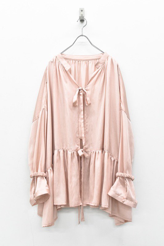 YUKI SHIMANE / Stay Lazy cotton mix shirt - PINK