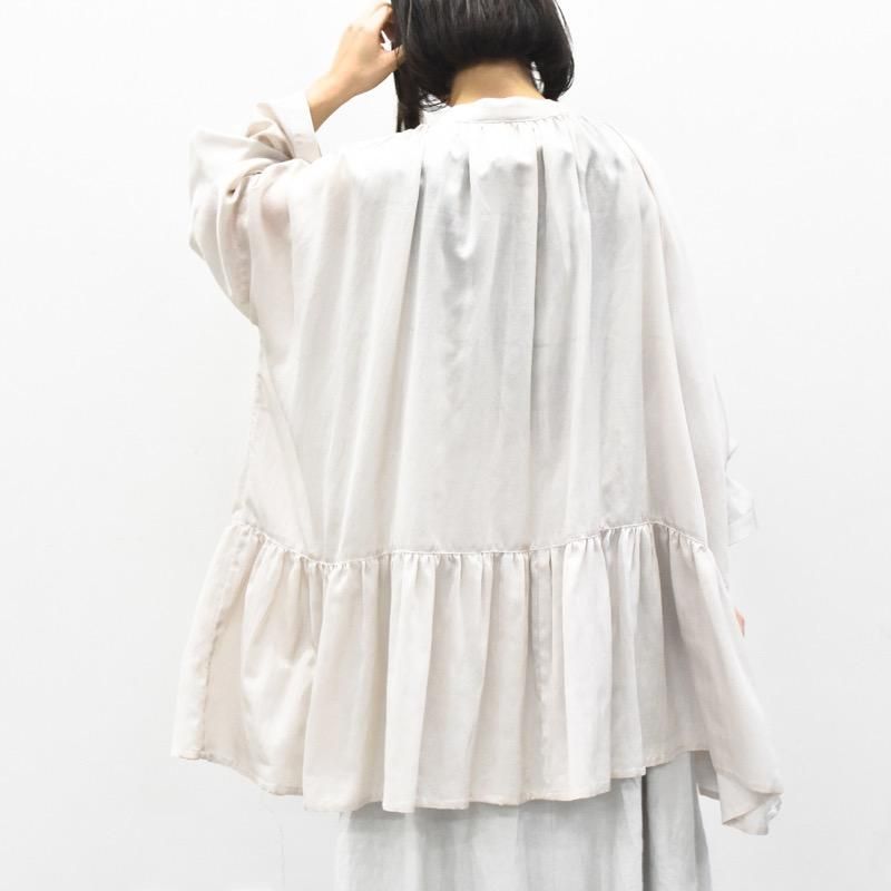 YUKI SHIMANE / Stay Lazy cotton mix shirt - GREY - CRACKFLOOR WEBSHOP