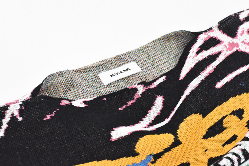 BODYSONG. / Graffitiknit - BLACK - CRACKFLOOR WEBSHOP