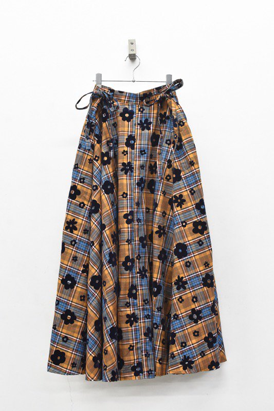 NON TOKYO / RIBBON SKIRT - CHECK - CRACKFLOOR WEBSHOP