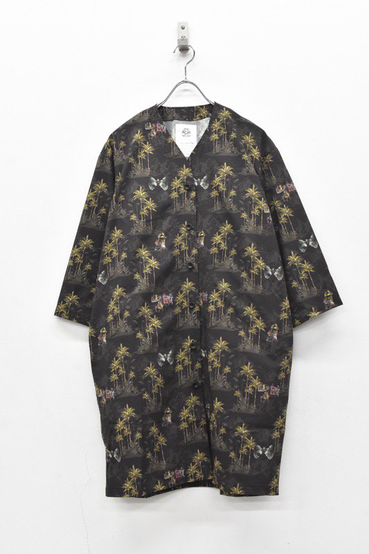 STOF / After War Aloha Long Shirts - BLACK - CRACKFLOOR WEBSHOP