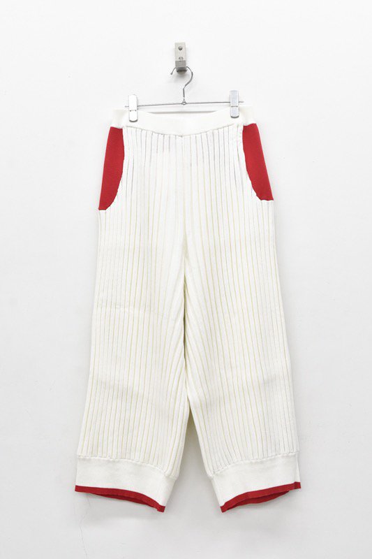 ベッドサイドドラマ　Pleats Color Knit Pants