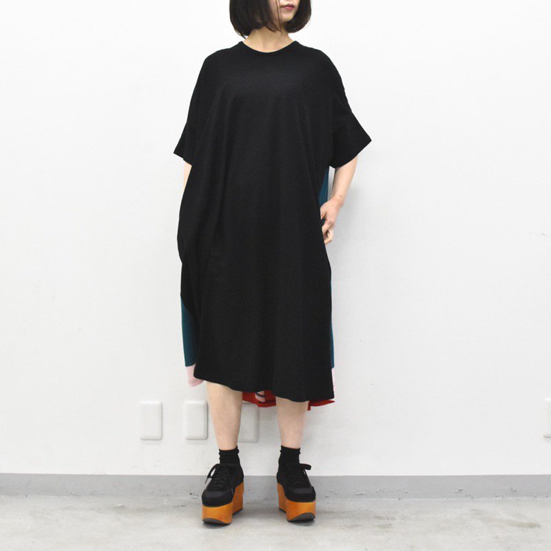 bedsidedrama / Peacock Dress Tee - BLACK - CRACKFLOOR WEBSHOP