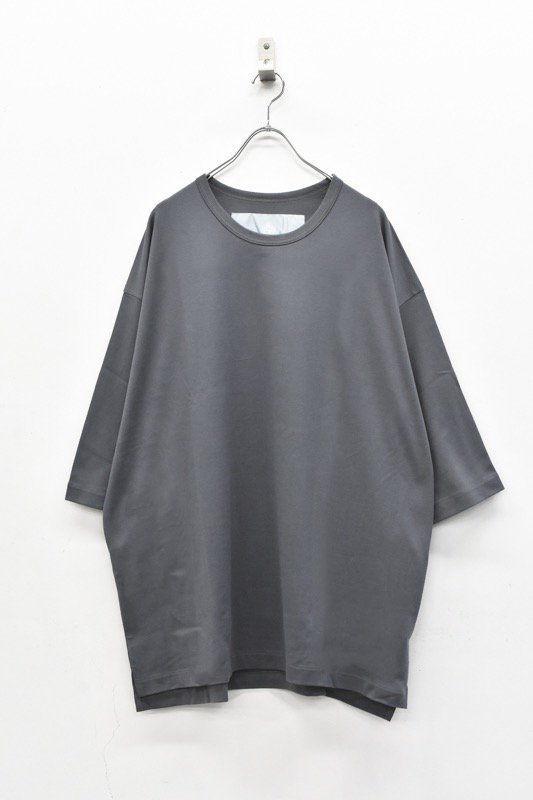 Dulcamara / アシンメトリーミディアムスリーブT - MEDIUM GRAY