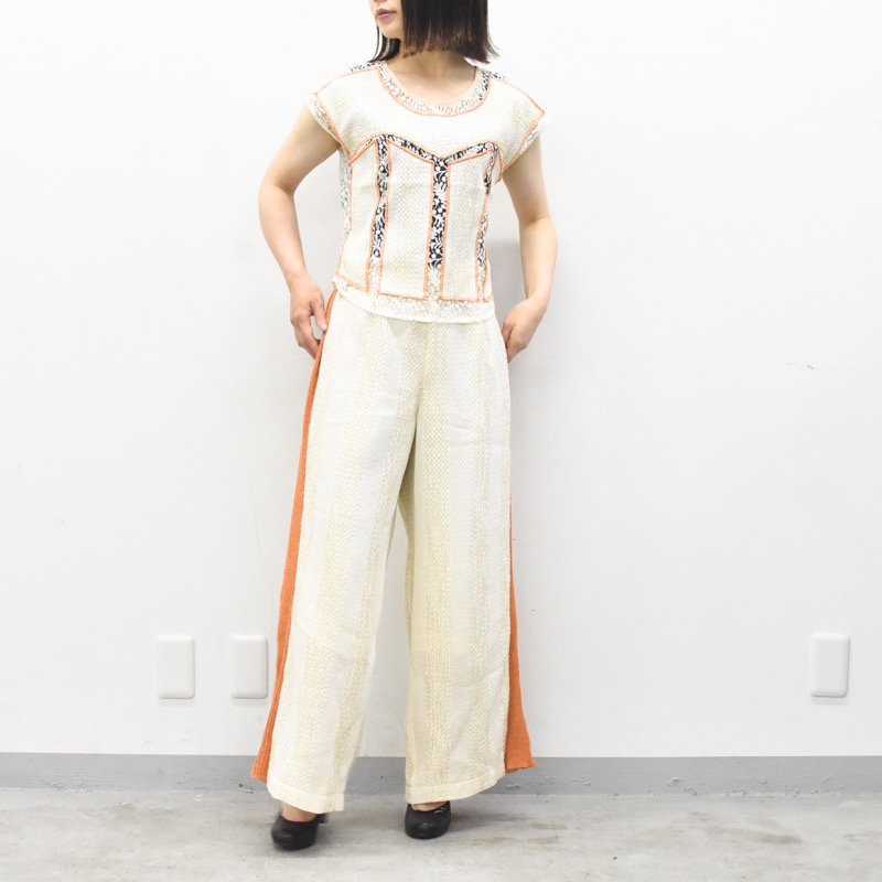 YUKI SHIMANE / Morning glory Lace top - ORANGE - CRACKFLOOR WEBSHOP