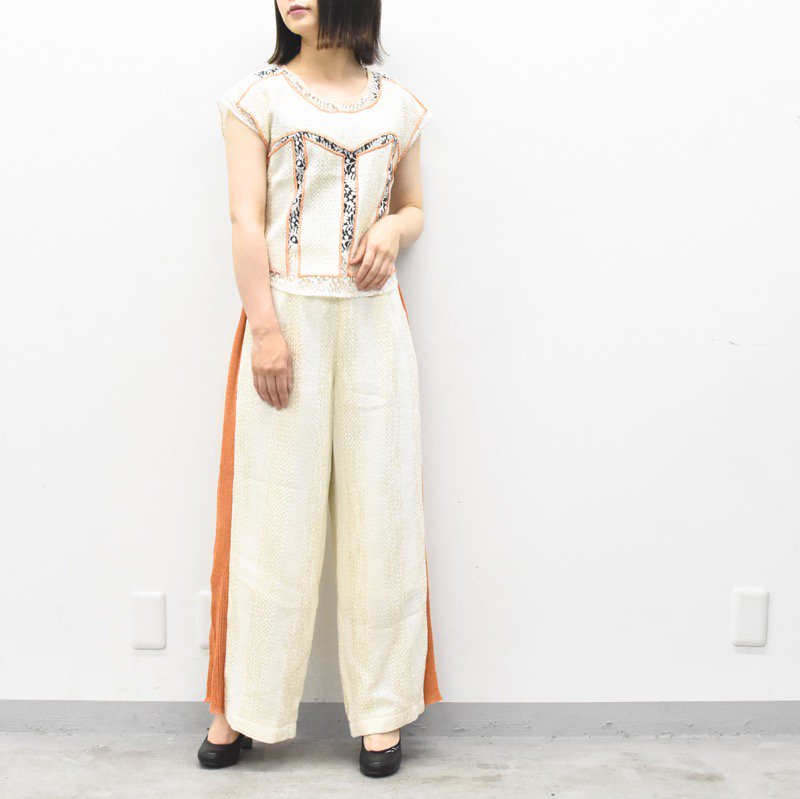 YUKI SHIMANE / Morning glory Lace top - ORANGE - CRACKFLOOR WEBSHOP