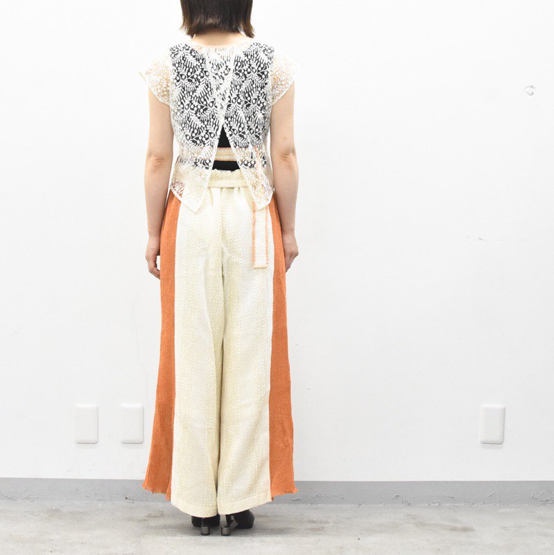 YUKI SHIMANE / Morning glory Lace top - ORANGE - CRACKFLOOR WEBSHOP