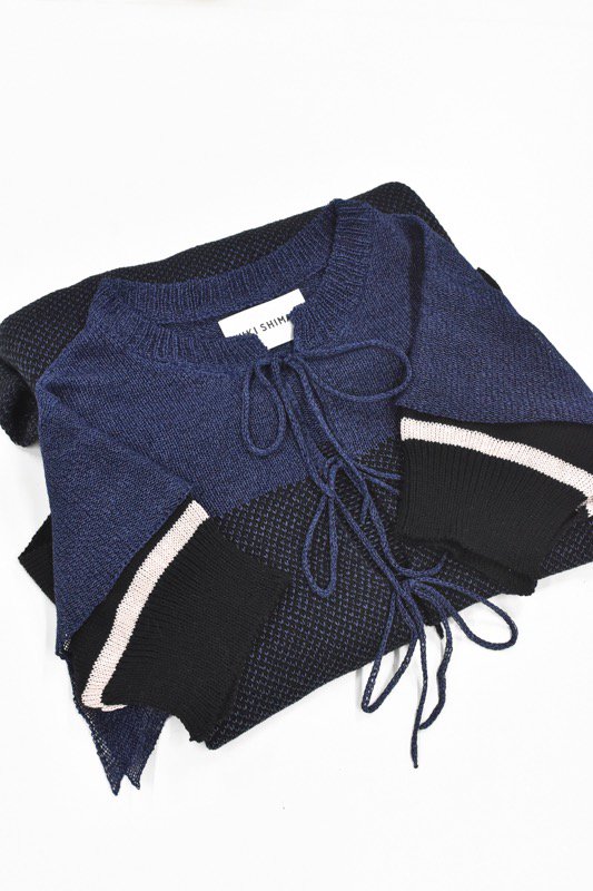 YUKI SHIMANE / Lala hand knit dress - NAVY